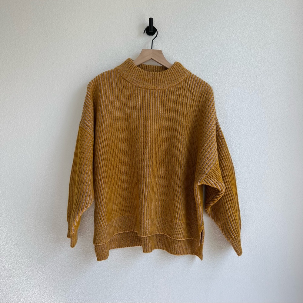 Topshop Mustard Crew Neck Sweater